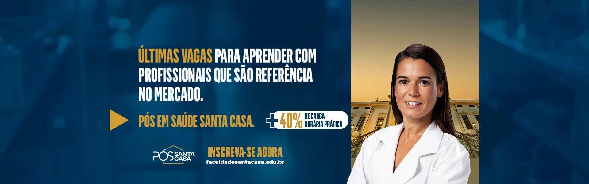 Últimas vagas para aprender com profissionais que são referência no mercado | Pós em saúde