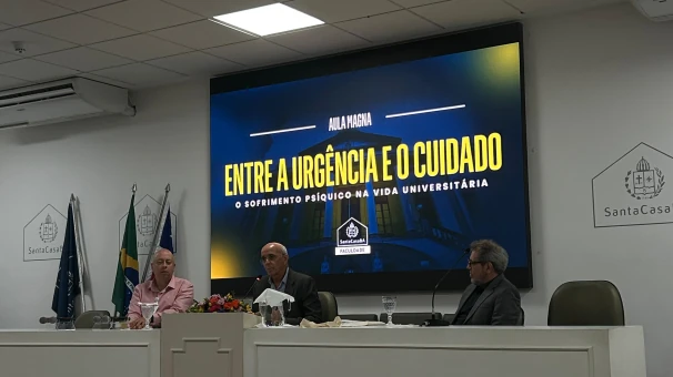 Aula Magna com Prof. Marcelo Veras marca abertura do semestre letivo da Faculdade Santa Casa