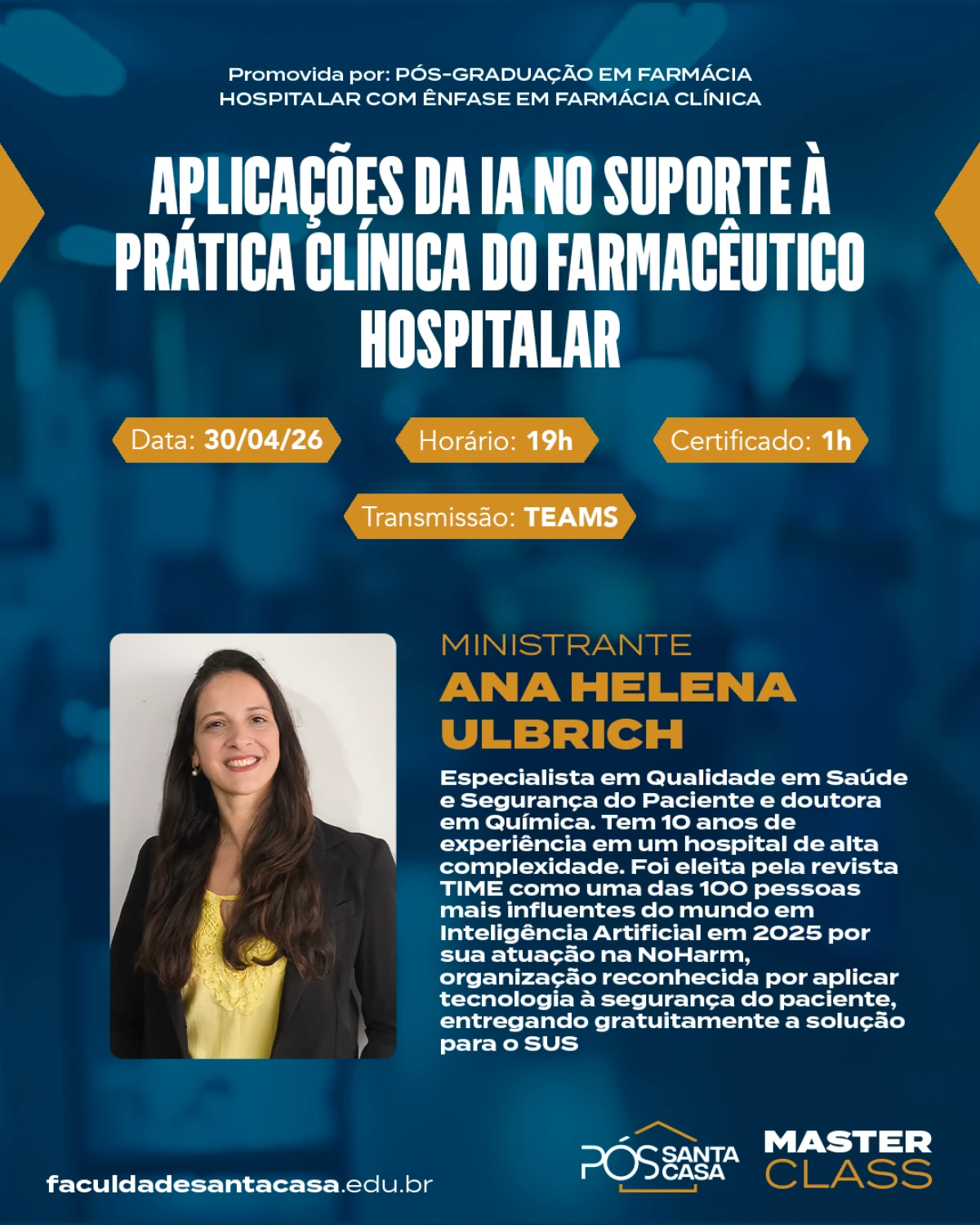 FSC: especialista eleita uma das 100 pessoas mais influentes do mundo em IA ministra palestra gratuita 